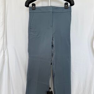 LOFT High Rise Slim Wide Leg Crop Pants in Gray/Blue